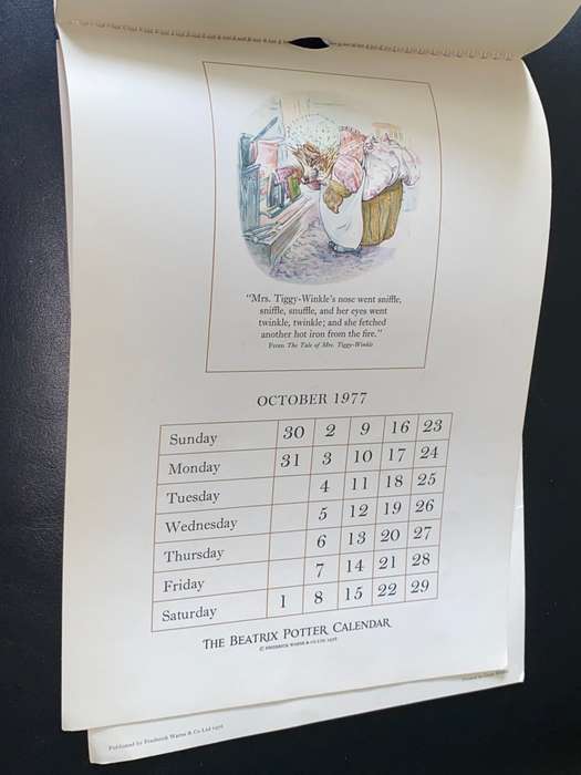 THE BEATRIX POTTER CALENDER 1977