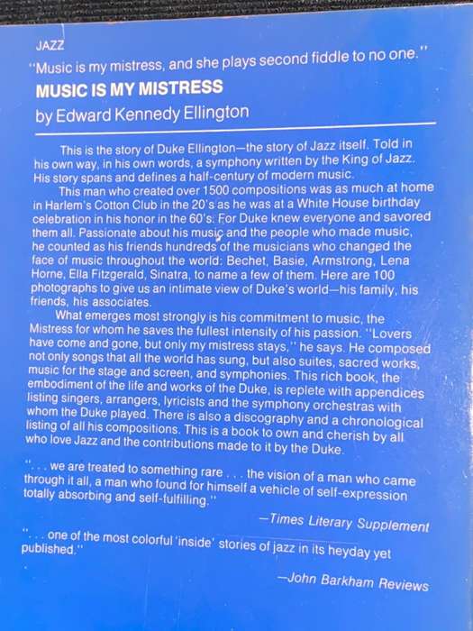 MUSIC IS MY MISTRESS BY DUKE ELLINGTON
