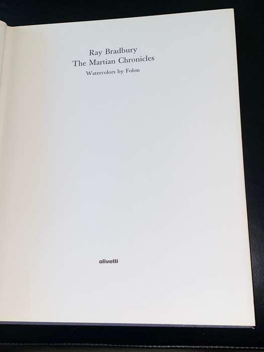 THE MARTIAN CHRONICLES BY RAY BRADBURY WATERCOLORS BY FOLON