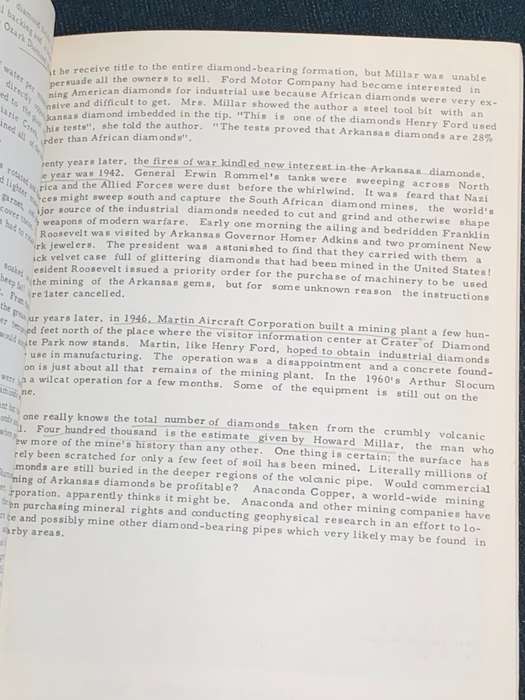 ARKANSAS` INCREDIBLE DIAMOND STORY BY JERRY D. WILCOX AND JENNIFER YOUNG 1981