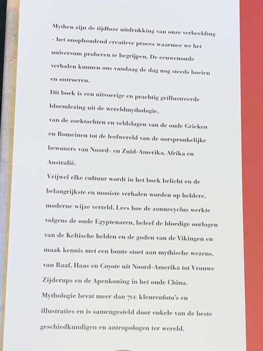 MYTHOLOGIE EEN GEILLUSTREERDE GESCHIEDENIS VAN MYTHEN EN VERHALEN UIT DE HELLE WERELD