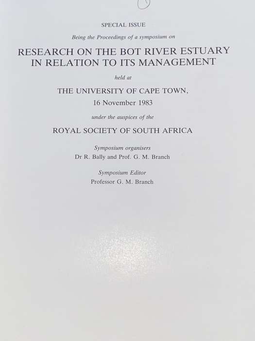 TRANSACTIONS OF THE ROYAL SOCIETY OF SOUTH AFRICA VOLUME 45 PARTS 3 AND 4 1985
