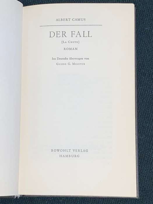DER FALL - ALBERT CAMUS 1957