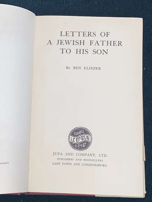 LETTERS OF A JEWISH FATHER TO HIS SON BY BEN ELIEZER