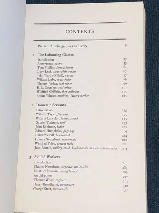 USEFULL TOIL AUTOBIOGRAPHIES OF WORKING PEOPLE FROM THE 1820`S TO THE 1920`S EDITED BY JOHN BURNETT