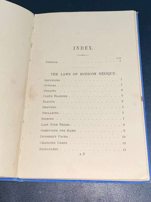 THE LAWS OF RUBICON BEZIQUE BY CAVENDISH 2ND EDITION 1892