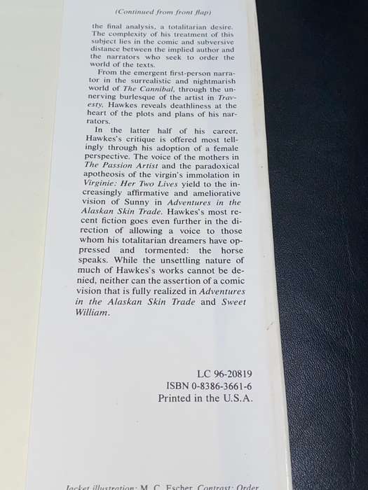 CRYSTALS OUT OF CHAOS JOHN HAWKES AND SHAPES OF THE APOCALYPSE BY LESLIE MARX SIGNED