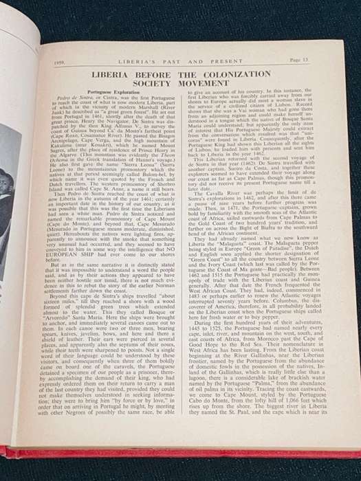 LIBERIA`S PAST AND PRESENT BY NATHANIEL R. RICHARDSON 1959 EX-LIBRARY