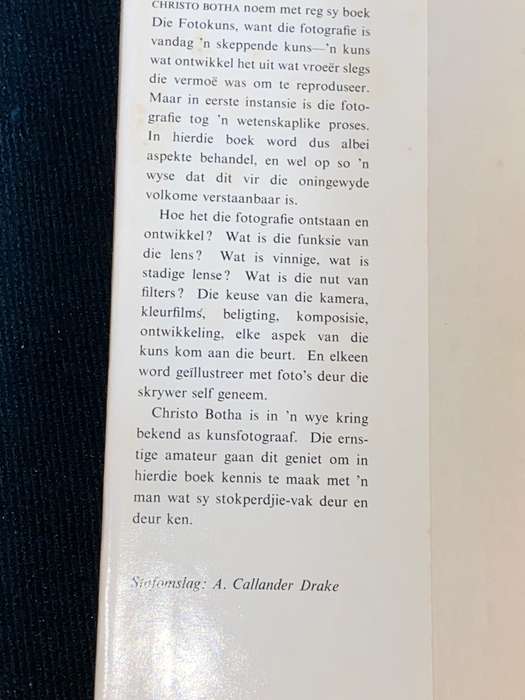DIE FOTOKUNS DEUR CHRISTO S. BOTHA