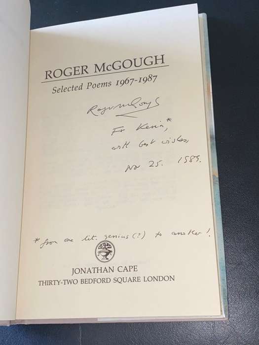 SELECTED POEMS 1967-1987 BY ROGER MCGOUGH SIGNED