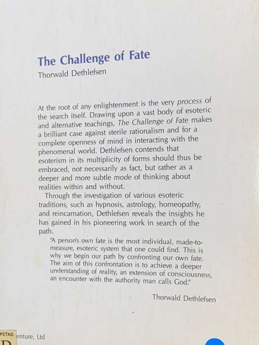 THE CHALLENGE OF FATE BY THORWALD DETHLEFSEN