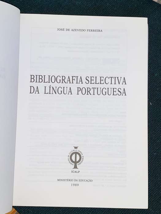 BIBLIOGRAFIA SELECTIVA DA LINGUA PORTUESA - J. AZEVEDO FERREIRA