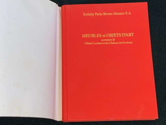 SOTHEBY MEUBLES ET OBJECTS D`ART BARON GUY DE ROTHSCHILD MONTE CARLO 1975 AUCTION CATALOGUE