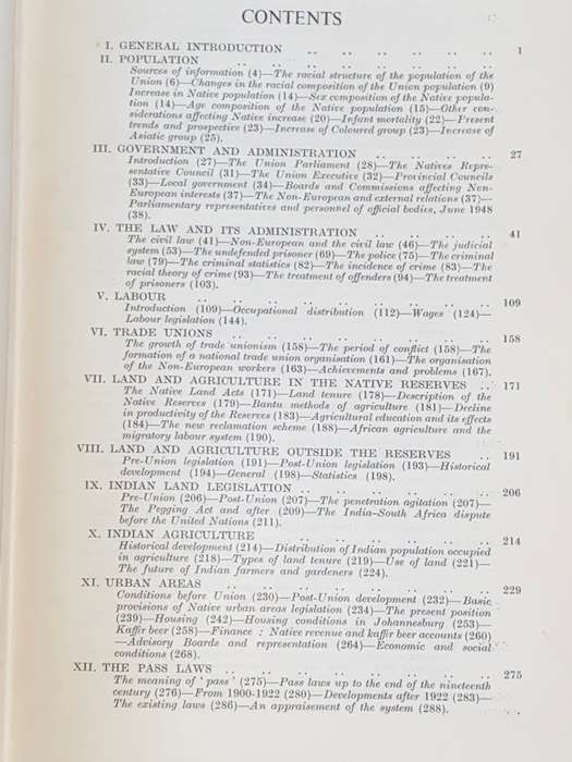HANDBOOK ON RACE RELATIONS IN SOUTH AFRICA 1949