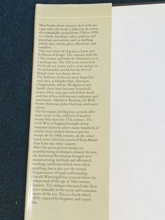 THE BOOK OF ENGLISH ANTIQUES 1700-1830 THE AGE OF ELEGANCE BY DONALD WINTERSGILL