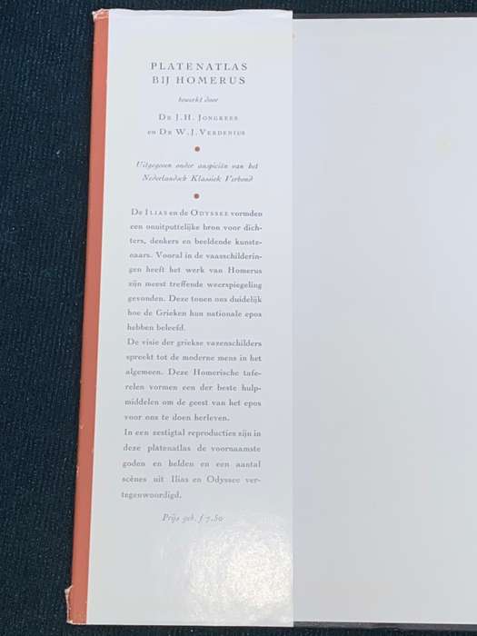PLATENATLAS BIJ HOMERUS DR.J.H. JONGKEES EN DR W.J. VERDENIUS