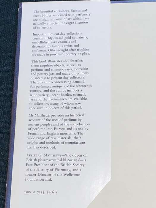 THE ANTIQUES OF PERFUME BY LESLIE G. MATTHEWS