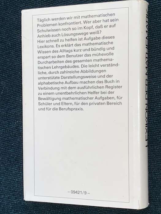 LEXIKON DER MATHEMATIK VON RICHARD KNERR
