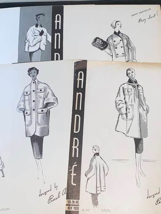 VINTAGE ANDRE FASHIONS PRINTS DESIGNED BY PEARL ALEXANDER X 14