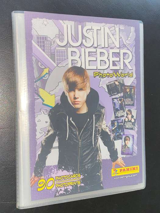 PANINI JUSTIN BIEBER COLLECTABLE CARD ALBUM WITH 23 CARDS OF 90