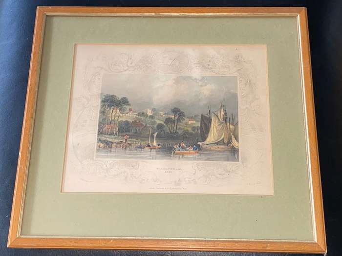 ANTIQUE LINE ENGRAVING PRINT GILLINGHAM KENT 1835