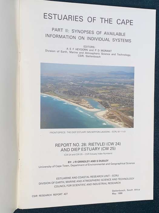 ESTUARIES OF THE CAPE PART II SYNOPSES OF AVAILABLE INFORMATION ON INDIVIDUAL SYSTEMS