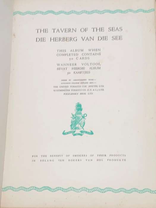 THE TAVERN OF THE SEAS CIGARETTE CARD ALBUM