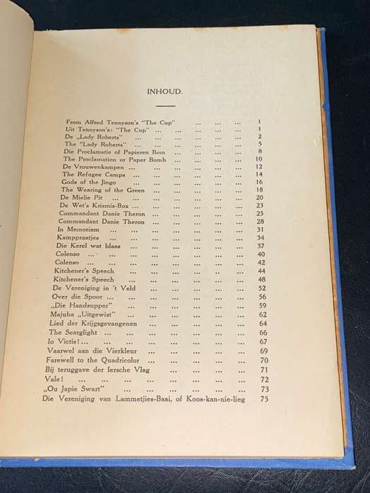OORLOGS EN ANDERE GEDICHTEN DOOR F.W. REITZ  OUD-PRESIDENT VAN DE O.V.S.  1911
