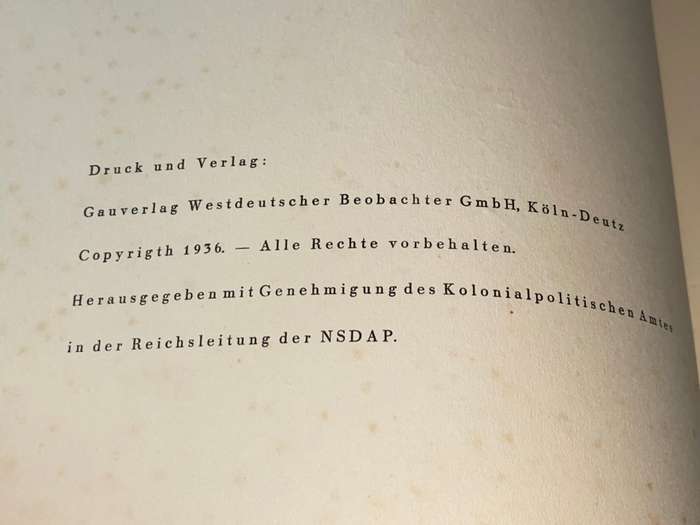 KOLONIEN IM DRITTEN REICH DR H.W. BAUER 1936