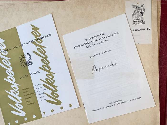 SUID - AFRIKAANSE VOLKSPELE VOLKSPELETOUR DOOR HOLLAND 1953