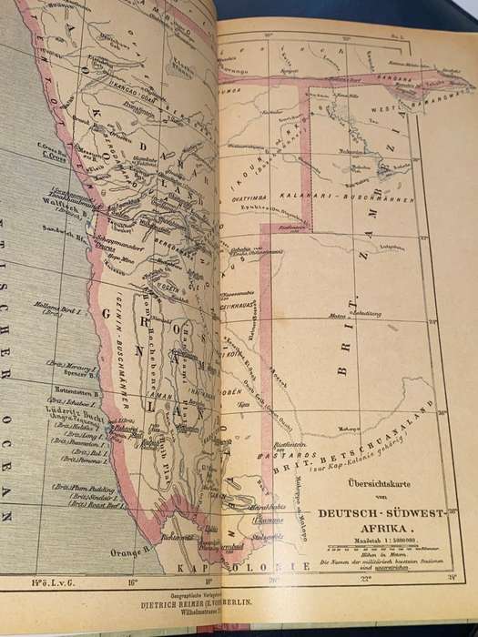 KLEINER DEUTSCHER KOLONIALATLAS HERAUSGEGEBEN VON DER DEUTSCHEN KOLONIALGESELLSCHAFT BERLIN 1899