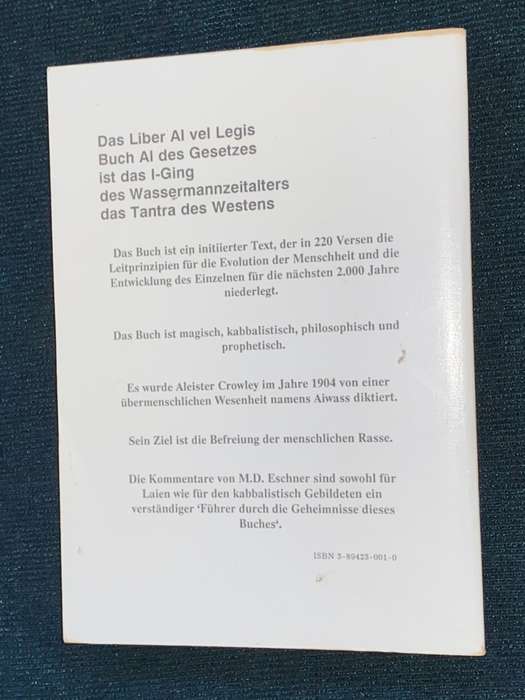 LIBER AL VEL LEGIS MIT KOMMENTAREN ALEISTER CROWLEY/ MICHAEL D. ESCHNER