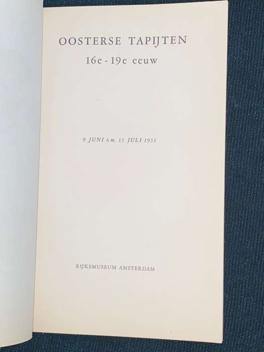 OOSTERSE TAPIJTEN 16E-19E EEUW 1951