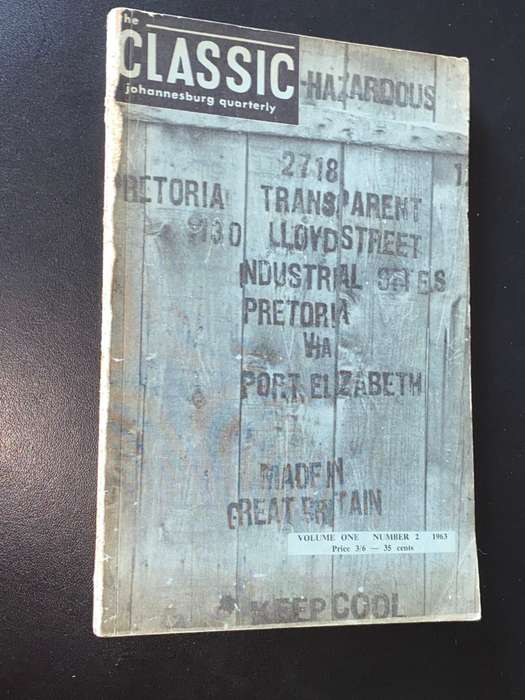 THE CLASSIC JOHANNESBURG QUARTERLY VOL1 #2 1963