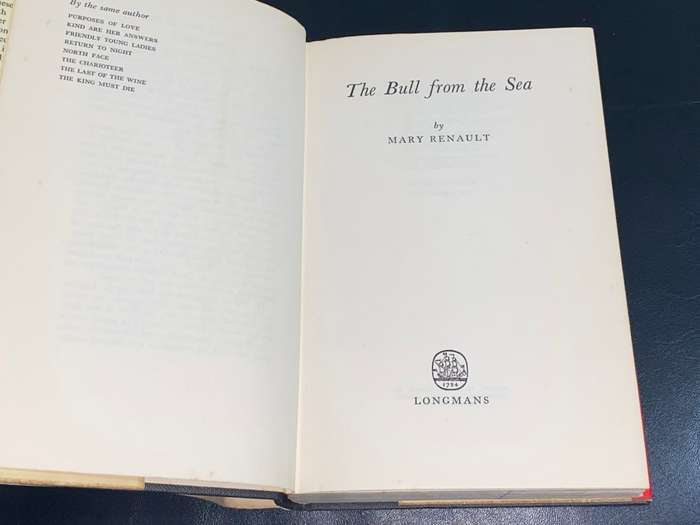 THE BULL FROM THE SEA BY MARY RENAULT SIGNED
