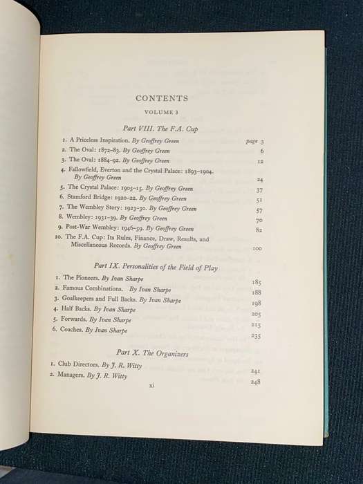 ASSOCIATION FOOTBALL EDITED BY A.H. FABIAN 4 VOLUMES 1961