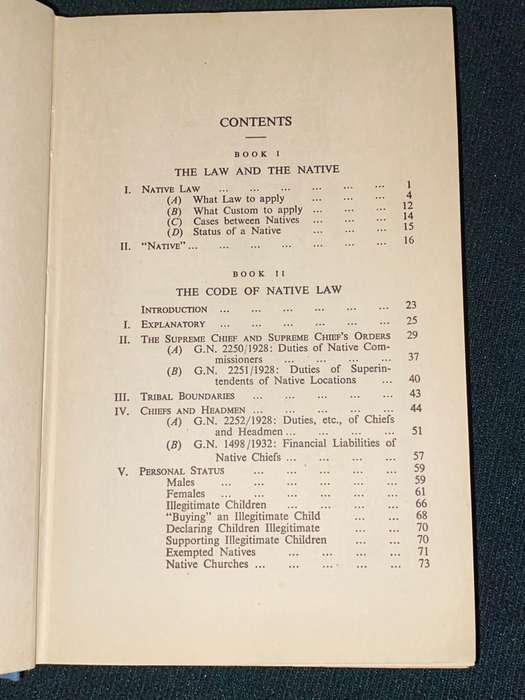 PRINCIPLE OF NATIVE LAW AND THE NATAL CODE BY W.G. STAFFORD & EMANUEL FRANKLIN