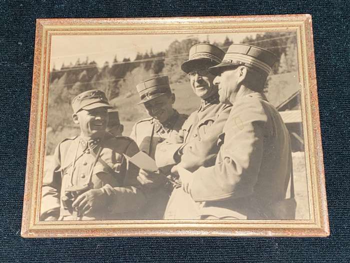 ORIGINAL WORLD WAR 2 SWISS GENERALS PHOTOGRAPH FRAMED