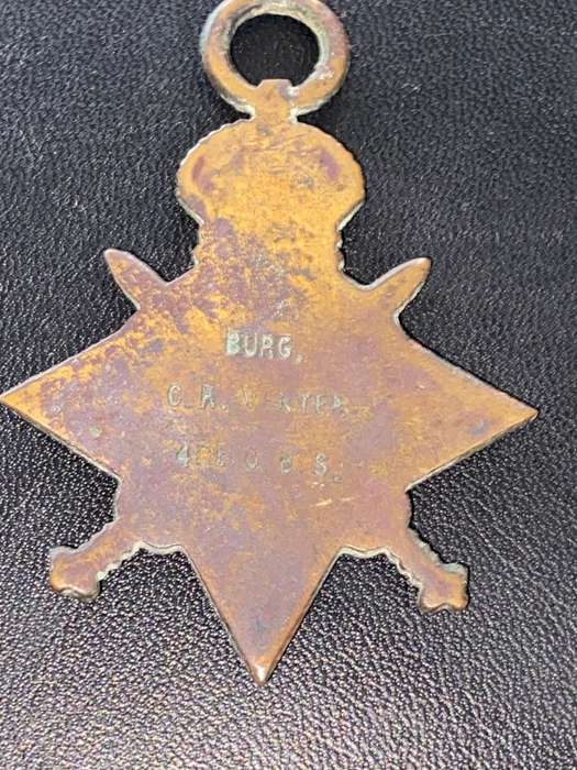 ANTIQUE WORLD WAR ONE 1914 - 1915 STAR MEDAL METAL DETECTING FIND