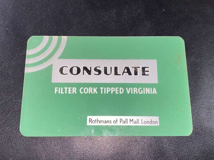 VINTAGE PERSPEX CONSULATE CIGARETTE SIGN