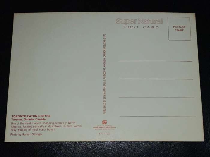 TORONTO CANADA POST CARD