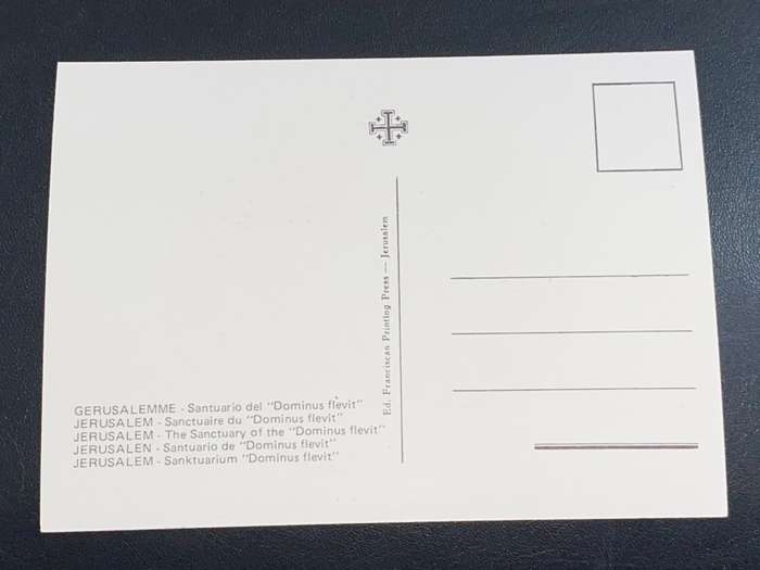 VINTAGE JERUSALEM THE SANCTUARY OF THE DOMINUS FLEVIT POST CARD