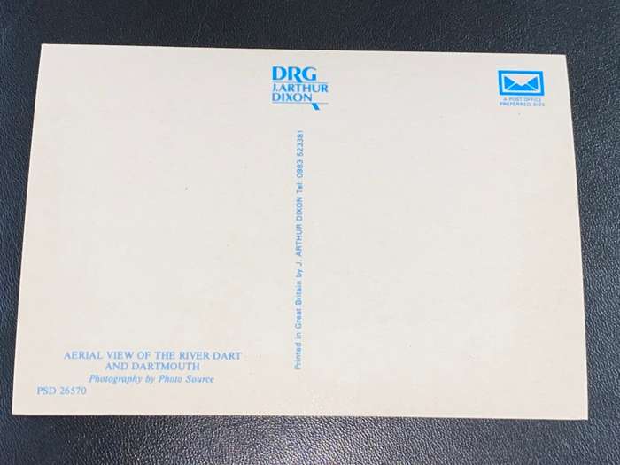 RIVER DART AND DARTMOUTH ENGLAND POST CARD