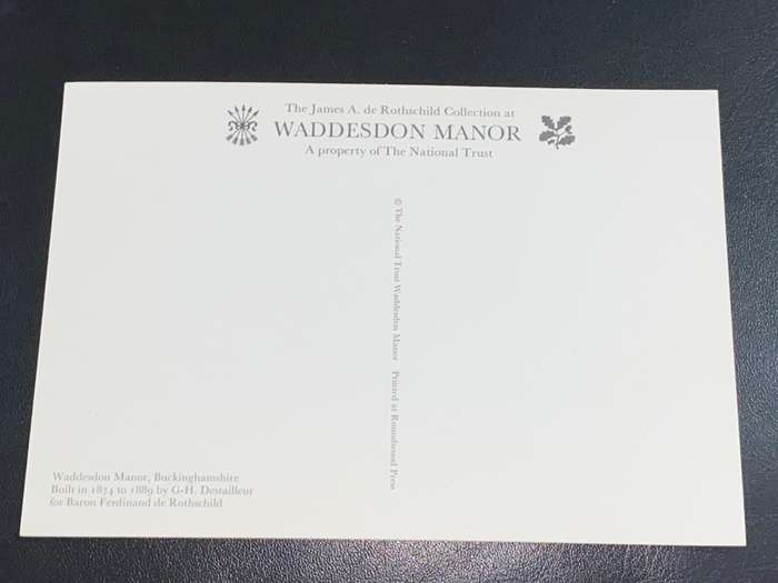 WADDESDON MANOR BUCKINGHAMSHIRE JAMES A. DE ROTHSCHILD COLLECTION POST CARD