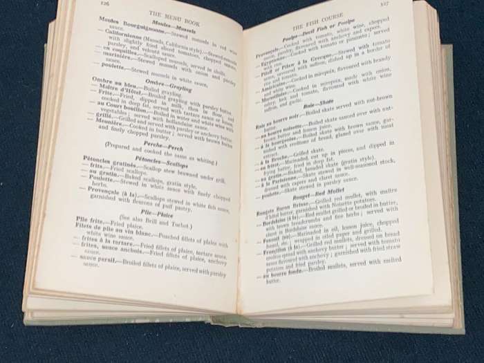 THE MENU BOOK & REGISTER OF DISHES PRACTICAL. GASTRONOMY BY C. HERMAN SENN