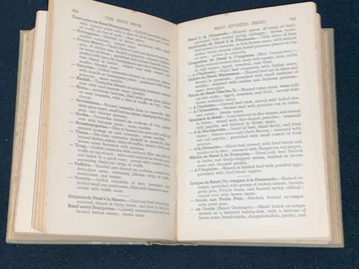 THE MENU BOOK & REGISTER OF DISHES PRACTICAL. GASTRONOMY BY C. HERMAN SENN