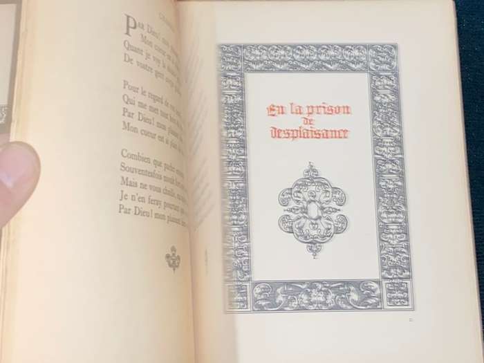 POESIES DE CHARLES D'ORLEANS 1926