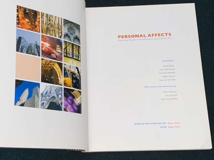 PERSONAL AFFECTS POWER AND POETICS IN CONTEMPORARY SOUTH AFRICAN ART