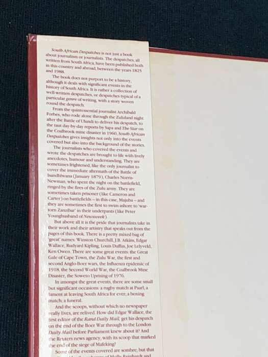 SOUTH AFRICAN DESPATCHES TWO CENTURIES OF THE BEST IN SOUTH AFRICAN JOURNALISM