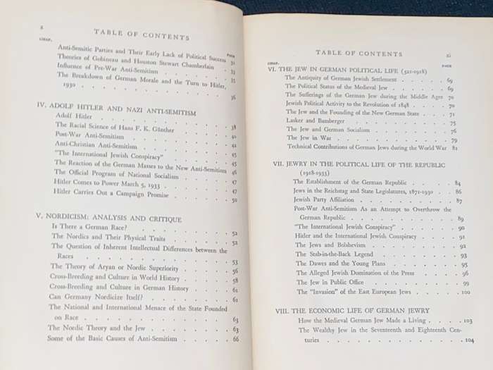 THE RISE AND DESTINY OF THE GERMAN JEW BY JACOB R. MARCUS 1934